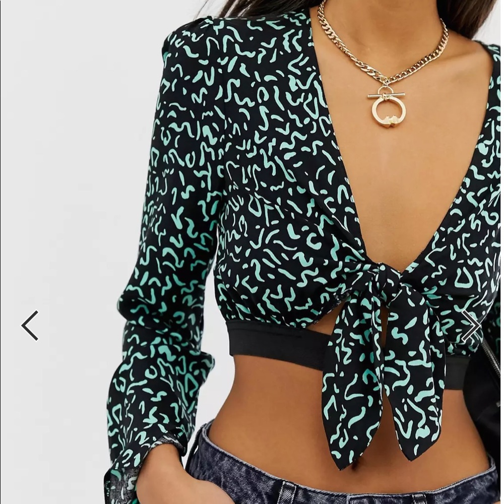 ASOS Small long sleeve crop top